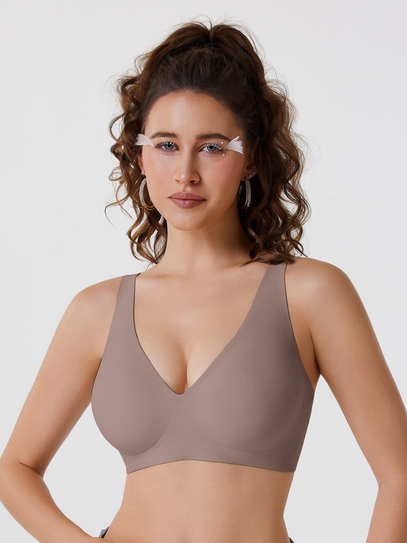 Seamless Wire-Free Leopard Print Bra